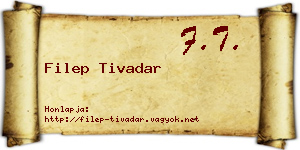 Filep Tivadar névjegykártya