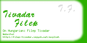tivadar filep business card